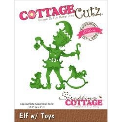 506194 CottageCutz Elites Die Elf W/Toys 2.5"X3"