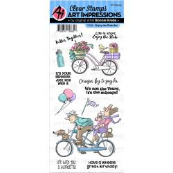 605221 Art Impressions Work & Play Clear Stamps Enjoy The Ride