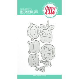 647278 Elle-Ments Dies Peek-A-Boo Birthday Tag Topper