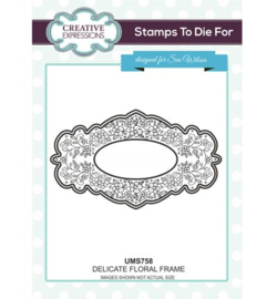 UMS758 Stamps To Die For Delicate Floral Frame