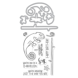 594819 Hero Arts Stamp & Cut Chameleon