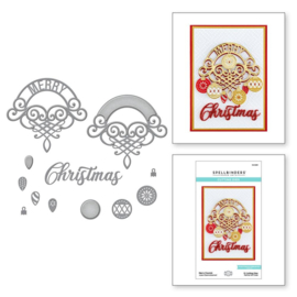 S41243 Spellbinders Etched Dies Merry Flourish -Christmas Flourish By Becca Feeken