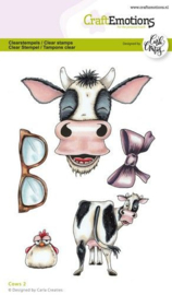 130501/1584 CraftEmotions clearstamps A6 Cows 2 Carla Creaties