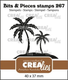 CLBP267 Crealies Clearstamp Bits & Pieces Palmbomen