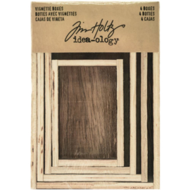 TH93279 Idea-Ology Wooden Vignette Boxes 4/Pkg