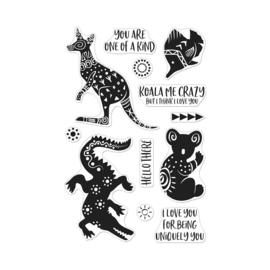 HA-CM450 Hero Arts Clear Stamps Patterned Animals 4"X6"