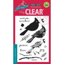 HA-CL984 Hero Arts Clear Stamps Coloring Layering Cardinal 4"X6"
