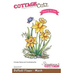303457 CottageCutz Stamp & Die Set Daffodil - March