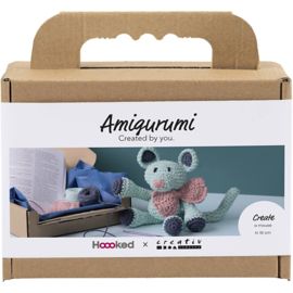 977876 Creativ Company Amigurumi hobbyset, Muis, mint
