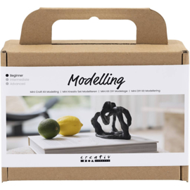 977657 Creativ Company Mini Hobbyset Boetseren, Beeldje, zwart