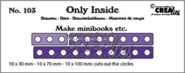 115634/6103 Crealies Only Inside no. 103 mini book holes
