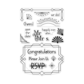 573287 Hero Arts Clear Stamps 4"X6" Deco Celebration