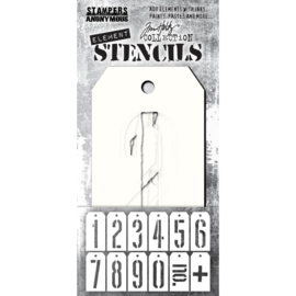 EST001 Tim Holtz Element Stencils Mechanical 12/Pkg