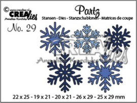 115634/0599 Crealies Partz no. 29 5x sneeuwvlokken