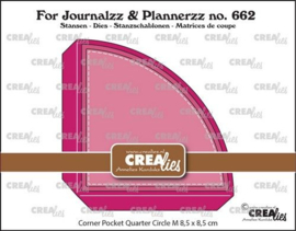 CLJP662 Crealies For Journalzz & Plannerzz Corner pocket kwart rond M
