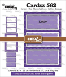 CLCZ562 Crealies Cardzz Frame & Inlay Emily 3x rechthoek