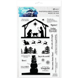 HUR78951Simon Hurley create. Clear Stamps Christmas Silhouettes 6"X9"