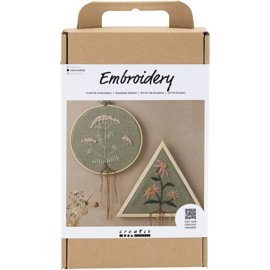 970842 Creativ Company Hobbyset Borduurwerk, Borduurframe, dusty groen