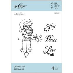 SBS167 Spellbinders Cling Stamps Christmas Owl