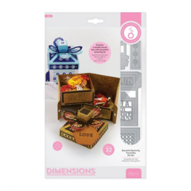 4103E Tonic Studios Dimensions tiered boxes die set Beautiful butterfly