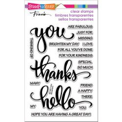 449125 Stampendous Perfectly Clear Stamps Big Words Thanks
