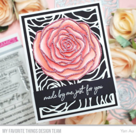 BG-159 MFT Roses All Around Background Rubber Stamp