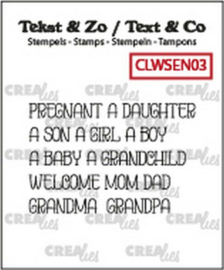 130505/1303 Crealies Clearstamp Text&Co ENG word Baby