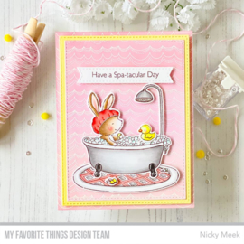 SY33 My Favorite Things Stacey Yacula Stamps Scallop Stripe 5"X6"