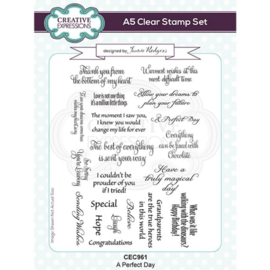 CEC961 Creative Expressions Clear stamp set Een perfecte dag