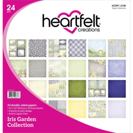 HCDP1-2150 Heartfelt Creations Double-Sided Paper Pad Iris Garden 12"X12"