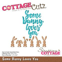 CC419 CottageCutz Die Some Bunny Loves You 1.3" To 4.6"