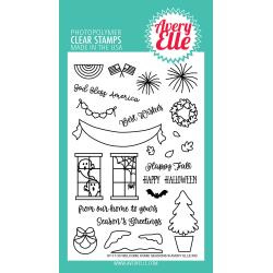 106322 Avery Elle Clear Stamp Set Welcome Home Seasons 4"X6"