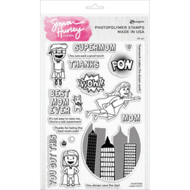 628784 Simon Hurley create Cling Stamps Supermom!  6"X9"