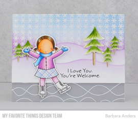 BG-111 My Favorite Things Simple Snowflakes Background Stamp