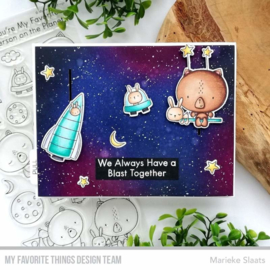 CS530 My Favorite Things Clearly Sentimental Stamps Blastoff Buddies 4"X8"