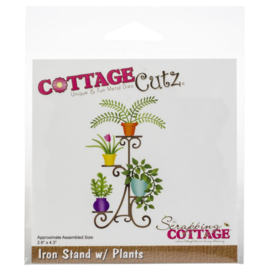 CC444 Cottage Cutz Die Iron Stand W/Plants