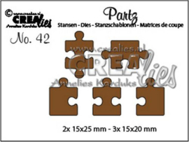 CLPartzz42 Crealies Partzz 5x puzzelstukjes
