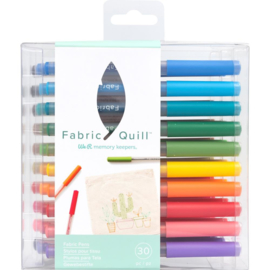 WR661173 We R Memory Keepers Fabric Quill Permanent Pens Assorted Colors 30/Pkg