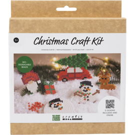 906759 NABBI Hobbyset NABBI BioBeads , Kerstauto, rendier, sneeuwpop, elf en cadeau