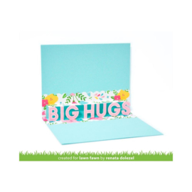 LF2474 Lawn Cuts Custom Craft Die Pop-Up Big Hugs