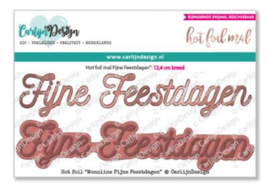 CDHF-0011 CarlijnDesign Hot Foil Monoline Fijne Feestdagen