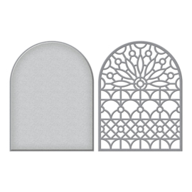 S4-1265 Stained Glass Window Etched Dies