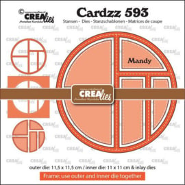 CLCZ593 Crealies Cardzz Frame & inlay Mandy