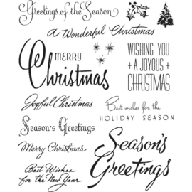 CMS-LG 427 Tim Holtz Cling Stamps Christmastime #3  7"X8.5"