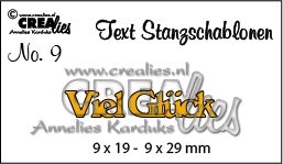 115634/3509 Crealies Tekststans (DE) Viel Glück