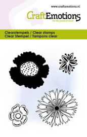 130501/5036 CraftEmotions clearstamps 6x7cm - Losse bloemen 1