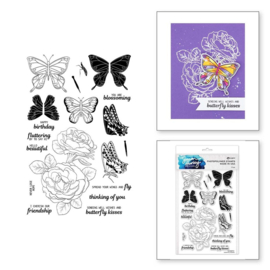 HUR80701 Butterfly Kisses Ranger Clear Stamp