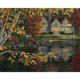 307207 Paint By Number Kit Autumn Reflections 16"X20"