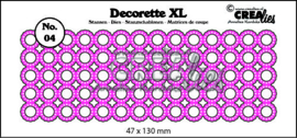 115634/2504 Crealies Decorette XL no. 04 cirkels met dots 47x130 mm