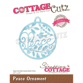 CCE583 CottageCutz Elites Die Peace Ornament 2.5"X2.8"